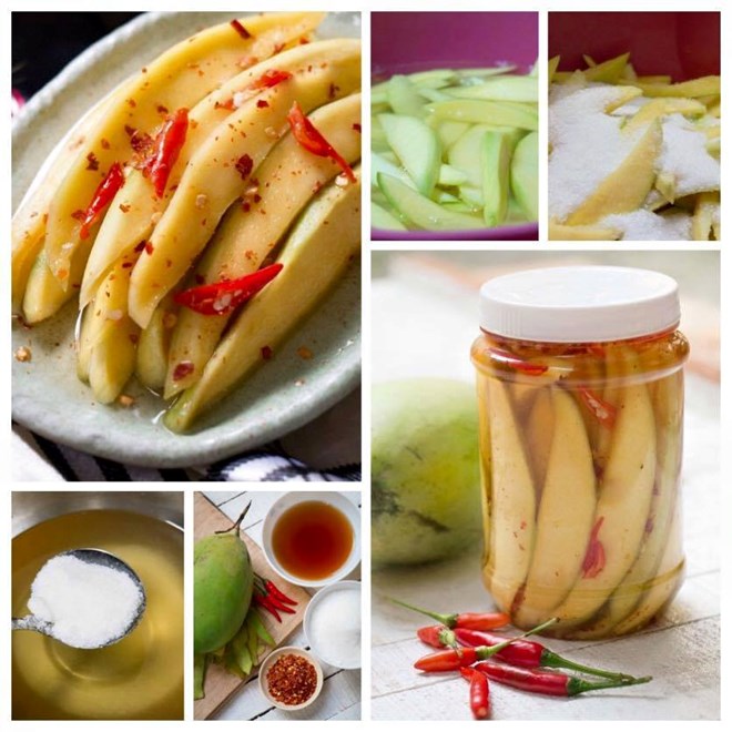 Xoài ngâm mắm ớt chống ngấy ngày Tết