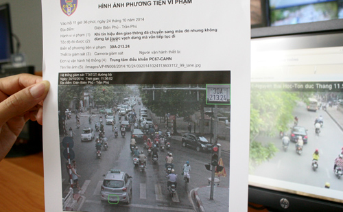  Trên 7.600 trường hợp vi phạm giao thông bị phát hiện qua hệ thống camera ở Hà Nội. Ảnh: Bá Đô