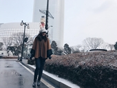 Vương Thu Phương tươi tắn trong cái lạnh mùa đông ở xứ Hàn
