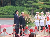 Lễ đón chính thức Thủ tướng Nhật Bản Shinzo Abe tại Phủ Chủ tịch