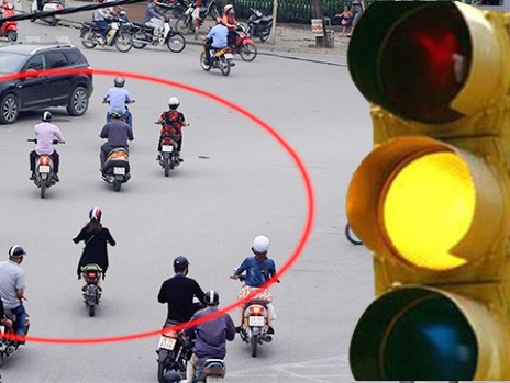 Bộ Công an Vượt đèn vàng như thế nào sẽ bị xử phạt