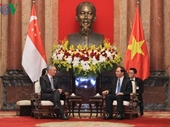Chủ tịch nước Trần Đại Quang tiếp Thủ tướng Singapore Lý Hiển Long