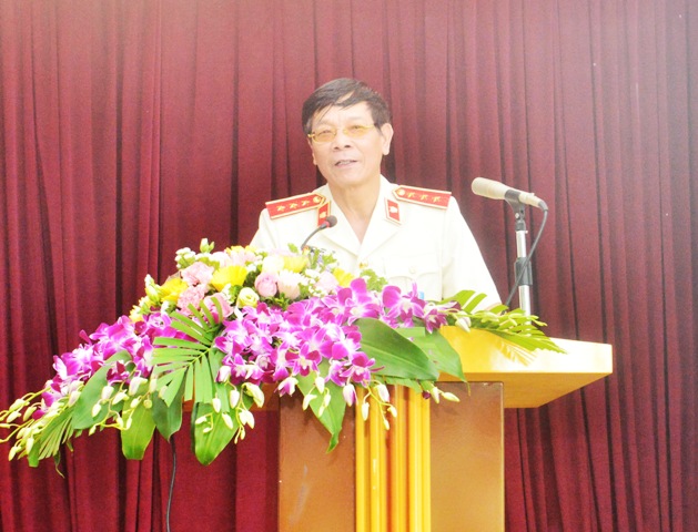 Phó Viện trưởng VKSNDTC Lê Hữu Thể phát biểu tại buổi Lễ 
