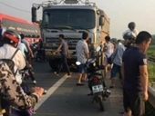 Tạm giữ lái xe tải đi ngược chiều đâm chết 2 người ở Bắc Giang