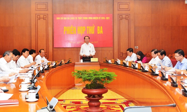 Chủ tịch nước Trần Đại Quang, Trưởng BCĐCCTP Trung ương phát biểu tại Phiên họp thứ ba