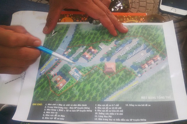 Bản đồ quy hoạch dự án bãi đỗ xe khách tham quan lăng Tự Đức-Đồng Khánh.