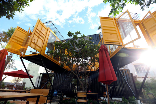 Độc đáo cà phê container