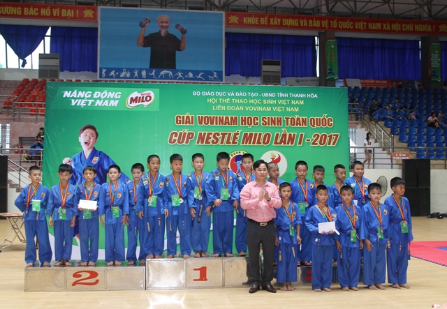 Gần 500 vận động viên tham gia giải Vovinam học sinh toàn quốc lần thứ I năm 2017