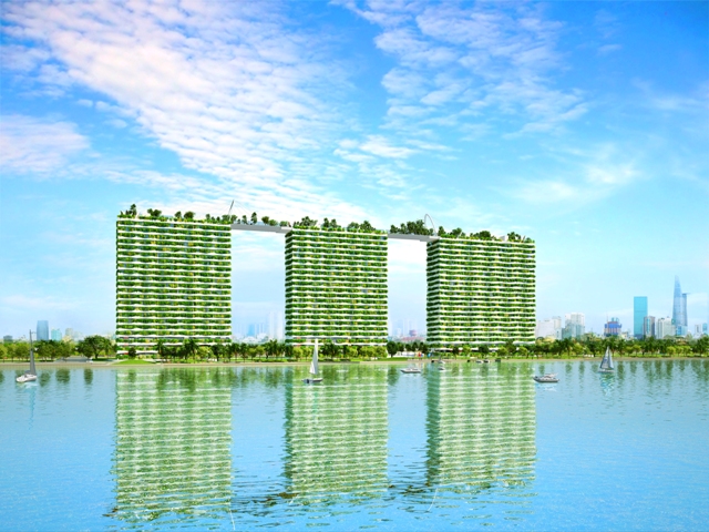 Diamond Lotus Riverside - Bức tường xanh khổng lồ giữa lòng Sài Gòn hoa lệ