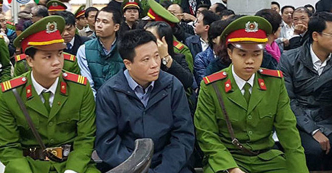 Hà Văn Thắm tại phiên tòa sơ thẩm vào tháng 3/2017. (Ảnh: VOV)
