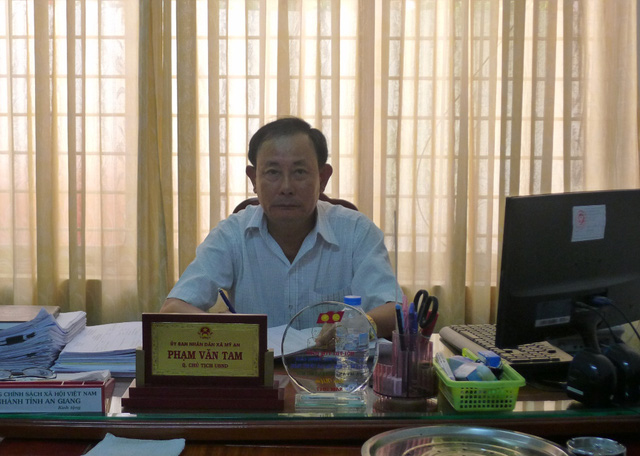  Ông Phạm Văn Tam - Phó Bí thư, Quyền Chủ tịch UBND xã Mỹ An mong muốn sự việc được xử lý dứt điểm.