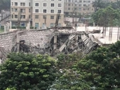 Hà Nội Trường mầm non đang xây bị sập trong đêm