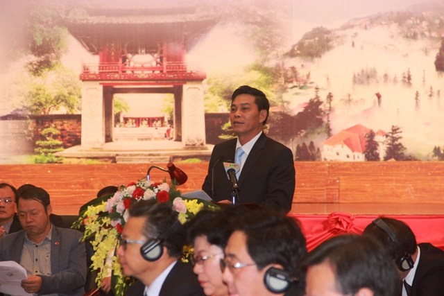 Chủ tịch UBND TP Hải Phòng Nguyễn Văn Tùng phát biểu khai mạc Hội nghị