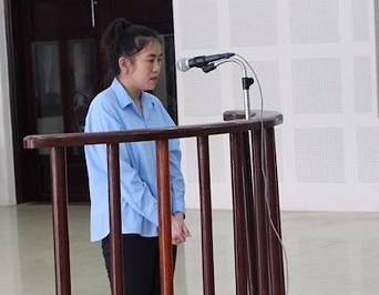 Bị cáo Huỳnh Thị Thiên Nga tại phiên tòa xét xử sơ thẩm